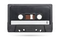 Old audio tape compact cassette isolated on white Royalty Free Stock Photo