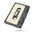 Old audio tape compact cassette isolated on white Royalty Free Stock Photo