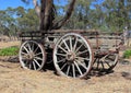 Old Australian settlers horse drawn wagon Royalty Free Stock Photo