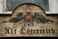 Old Austrian monarchical shop sign