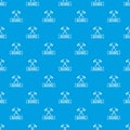 Old axe pattern vector seamless blue Royalty Free Stock Photo