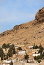 Old Azerbaijani cemetery in front of Bibheybat Mescidi near Baku on the mountain of Shikh village