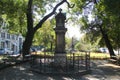 Old Bach Monument in Leipzig, the world`s oldest monument to Johann Sebastian Bach, Germany Royalty Free Stock Photo