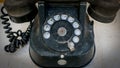 Old bakelite dial phone Royalty Free Stock Photo