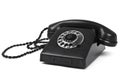 Old bakelite telephone on white Royalty Free Stock Photo