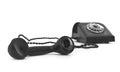 Old bakelite telephone on white Royalty Free Stock Photo
