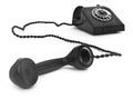 Old bakelite telephone on white Royalty Free Stock Photo