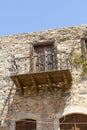 Old balcony in spinalonga island Royalty Free Stock Photo