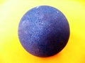 Old ball of blue iron.