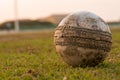 Old ball for cricket in india 2016 Royalty Free Stock Photo