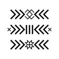 Old baltic Folk star or flower snowflake symbol.