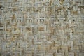 Old bamboo basketry mat hand made Royalty Free Stock Photo
