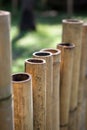 Old bamboo fence in a tropical country. Texture background Royalty Free Stock Photo