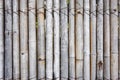 Old bamboo fencing for garden, wall or decorating Royalty Free Stock Photo