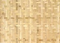 Old bamboo weaving pattern, woven rattan mat texture for background Royalty Free Stock Photo