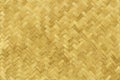 Old bamboo weaving pattern, woven rattan mat texture for background Royalty Free Stock Photo