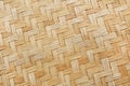 Old bamboo weaving pattern, woven rattan mat texture for background Royalty Free Stock Photo