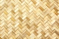 Old bamboo weaving pattern, woven rattan mat texture for background Royalty Free Stock Photo