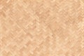 Old bamboo weaving pattern, woven rattan mat texture Royalty Free Stock Photo