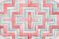 Old bamboo wood interlace texture frame frame, in seamless patterns red paint and grey background