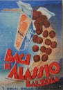 Old banner of sweet Baci of Alassio Royalty Free Stock Photo