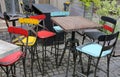 Old bar stools Royalty Free Stock Photo