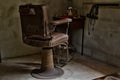 Old barber chair Royalty Free Stock Photo