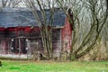 Rustic Dilapidated Falling Apart Red Barn