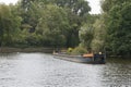 Old Barge With Flowers