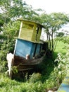 Old barge on Orinoco Royalty Free Stock Photo