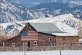 Old Barn with American Flag