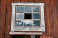 Old barn with broken window in Kumla Sweden Royalty Free Stock Photo