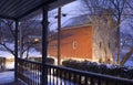 Old barn covered with snow in Chalfont, Pa. USA