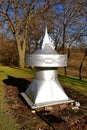 Old decorative barn cupola serves as a yard decoration Royalty Free Stock Photo