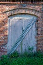 Old wooden door, blocked Royalty Free Stock Photo