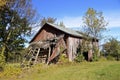 Old barn falling into ruins