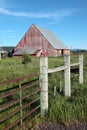 Old barn and fence, Oregon. Royalty Free Stock Photo