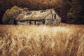 Old barn field Royalty Free Stock Photo