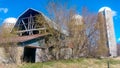 Old barn getting ready to fall down 2 Royalty Free Stock Photo