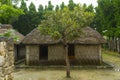 Old barn house of Okinawa Village at Ocean Expo Park in Okinawa Royalty Free Stock Photo