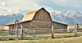 T.A. Moulton Barn in Wyoming Royalty Free Stock Photo