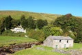 Old Barn by River Swale, Swaledale Yorkshire Dales Royalty Free Stock Photo