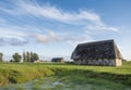 old barn and sheds in regional park boucles de la seine near rouen in france Royalty Free Stock Photo