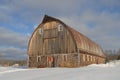 Old barn in snow Royalty Free Stock Photo