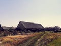 Old barn in the village