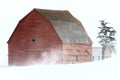 Old Barn in Winter Royalty Free Stock Photo