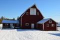 Old Barn in winter Royalty Free Stock Photo