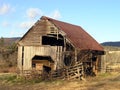 Old barn on a winter afternoon Royalty Free Stock Photo