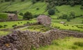 The old barns in Swaledale Royalty Free Stock Photo