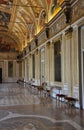 Old baroque palace hall in Mantua Italy.